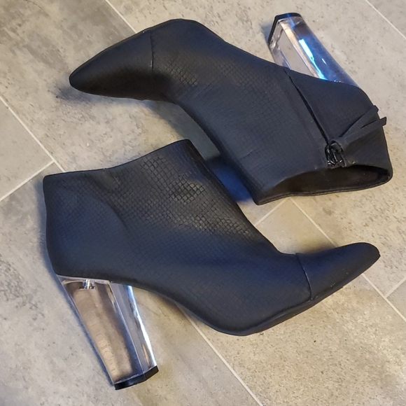 Nordstrom Tilton Black Faux Snake Lucie Booties - Picture 3 of 7